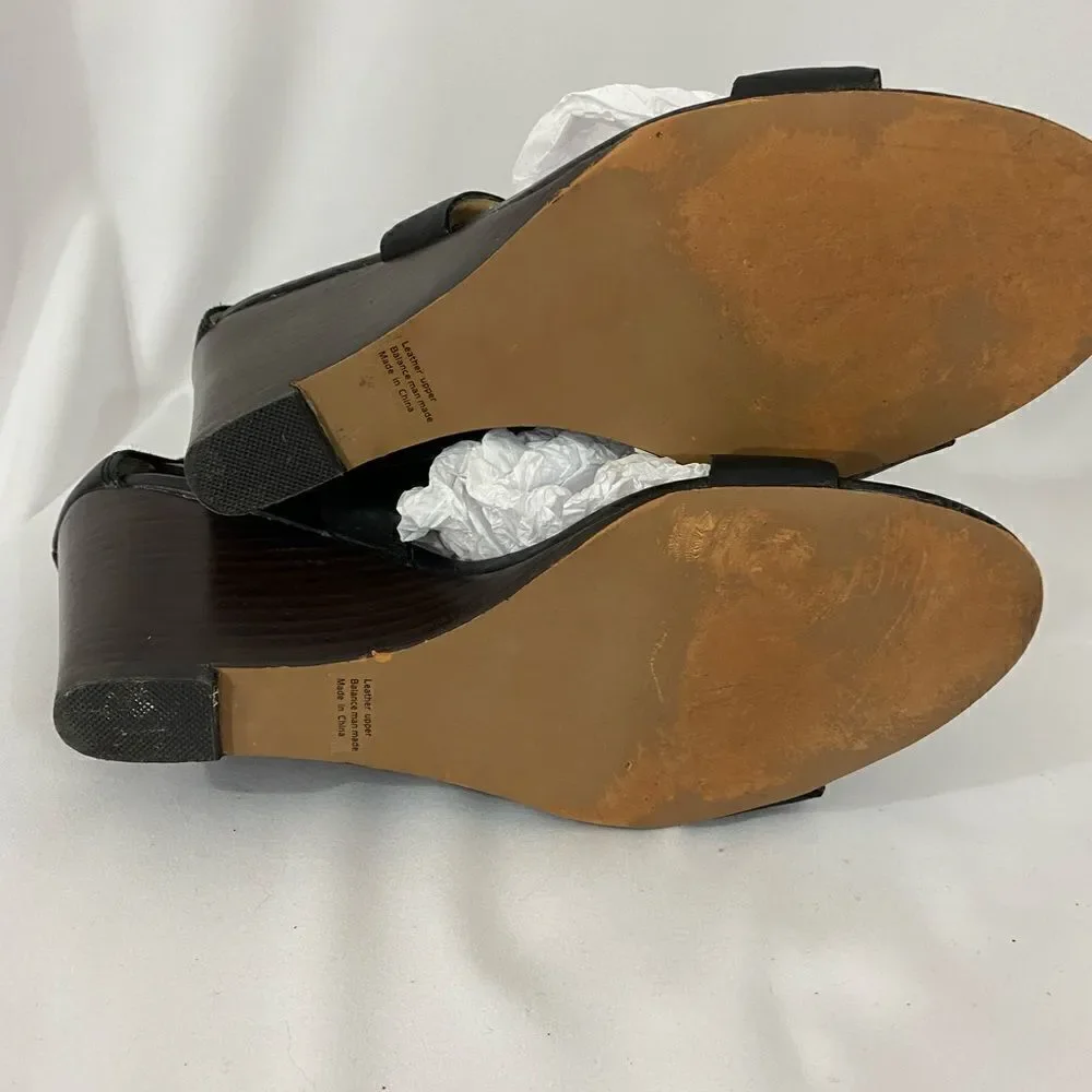Hive & Honey Black Strappy Ankle Strap Wedge